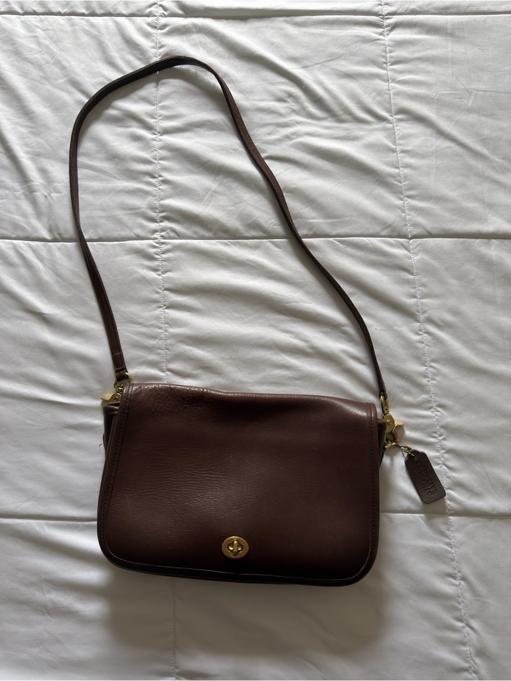 Vintage Coach 9635 Brown Leather Made in USA 1999